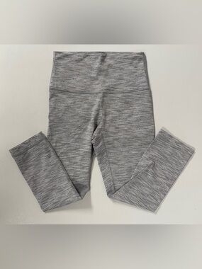 Lululemon Wunder Under Crop Capri Gray Stripe 21” Tight Leggings Women 4